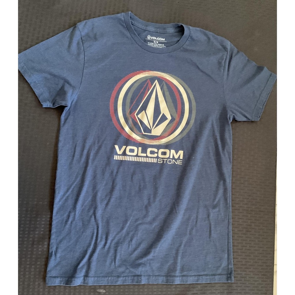 Volcom Shirt Mens Medium Blue Stone Graphic Skate Tee Short Sleeve Casual
